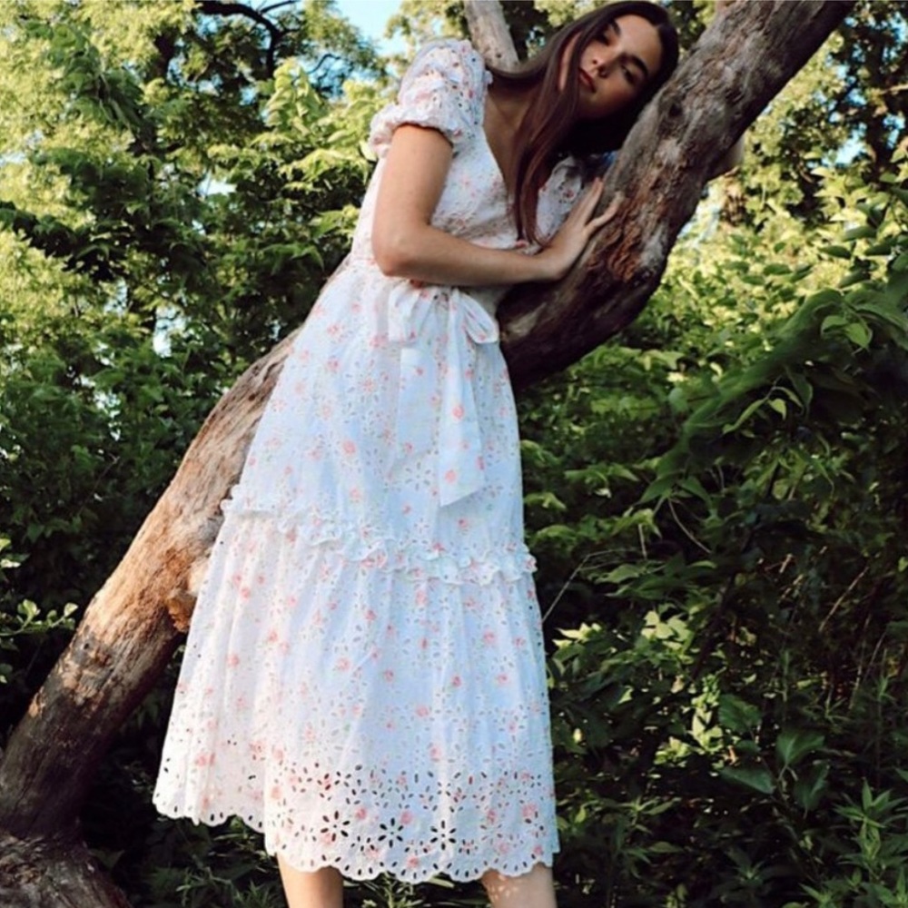 LoveShackFancy x Target Ruffle Eyelet Dress with tie waist